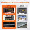 EOD Black Steel Cargo Van Shelving Storage System Adjustable Height Fit for Ford Transit Connect 2014+, Ram Promaster City, Chevy City Express, Nissan NV200 32" W x 43" H x 13" D