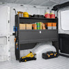 EOD Adjustable Cargo Van Shelving with Lockable Door and Hooks, Heavy Duty Steel Storage 52" W x 46" H x 13" D, Fits Transit, ProMaster, Chevy Express, GMC Savana, Sprinter, Low/Mid/High Roof