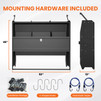 EOD Adjustable Cargo Van Shelving with Lockable Door and Hooks, Heavy Duty Steel Storage 52" W x 46" H x 13" D, Fits Transit, ProMaster, Chevy Express, GMC Savana, Sprinter, Low/Mid/High Roof