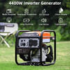 Power Equipment 4400 Watts Inverter Generator Gas Powered, Portable Open Frame Generator, Low Noise with ECO Mode