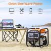 Power Equipment 4400 Watts Inverter Generator Gas Powered, Portable Open Frame Generator, Low Noise with ECO Mode
