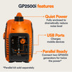 Generac 2,500 Watt Gas Powered Portable Inverter Generator