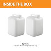 EOD 5 Gallon Water Containers with Cap (Pack of 2) BPA-free, Leak-Proof  White  