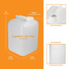 EOD 5 Gallon Water Containers with Cap (Pack of 2) BPA-free, Leak-Proof  White  