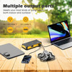 EOD Portable Power Station 99.9Wh with Foldable Solar Panel 30W, Laptop Charger & Backup Power with 65W USB-C PD, 100W AC Outlet, 12V DC Output, LED Light