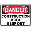 Construction Area Keep Out 10" x 7" VPO (sticker)