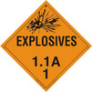 Explosives 1.1A Magnetic Placard