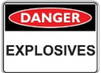 Explosives 20" X 14" Aluminum Sign