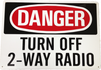 Turn Off Two Way Radio 10" x 7" VPO (sticker)