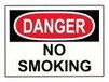 Danger No Smoking 10" X 7" Aluminum Sign