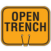 Open Trench Slotted Safety Cone Sign