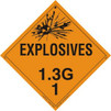Explosives 1.3G Magnetic Placard