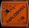 Explosives 1.1B Labels 500 Per Roll -- CLOSEOUT --