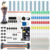 Basic Starter Kit with Breadboard, Power Supply, Jumper Wires, Resistors, LED, Compatible with Arduino R3, Mega2560, Nano, Raspberry Pi