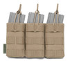 TRIPLE MOLLE OPEN M4 5.56MM MAG POUCH (Black, Ranger Green, Coyote Tan, Multicam)