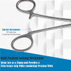Set of 2 Pcs 5.5" Straight & Curved Kelly Hemostat Forceps Locking Clamps Premium Quality Stainless Steel Set-with Half Serrated Jaws (Silver)