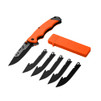 TRUE SWIFT EDGE Replaceable Blade Knife, Folding 4" Pocket Knife for Hunting, Camping, Outdoor Use, EDC Knife, Orange/Black