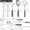 Telescoping Inspection Mirrors Set Stainless Steel Inspection Tools with Long Handles