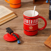 Coffee Mug Cups Ceramic Fire Extinguisher Shaped Handmade