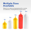 Squeeze Bottles, Plastic, Wide Mouth, 16 oz, Clear, Pack of 6