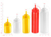 Squeeze Bottles, Plastic, Wide Mouth, 16 oz, Clear, Pack of 6
