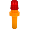 360-Degree Red Traffic Cone Light with Stem Insert