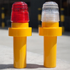 360-Degree Red Traffic Cone Light with Stem Insert