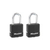 Master Lock Magnum Heavy Duty Outdoor Padlock with Key, Weather Resistant Body and Cut Resistant Shackle Make Lock Perfect for Fences, Gates, Sheds, 2 Pack, M115XTLF