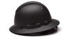 Pyramex Ridgeline Full Brim Hard Hat 4 Point Ratchet Vented Matte Black Graphite Pattern