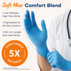 Nitrile Exam Gloves, Latex-Free, Powder-Free, Disposable Gloves, Blue, 100 Pcs