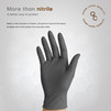 SUP Disposable Nitrile Exam Gloves, 5 Mil Powder-Free Latex-Free  Iron-Grey 75 Count  
