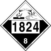 Corrosive 1824 Aluminum Placard