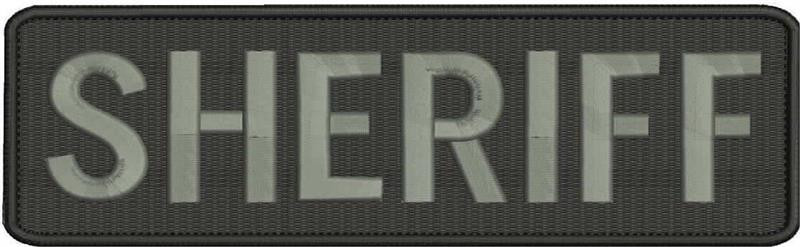 g*f様 実物　sheriffパッチ Sheriff 3 x 10 inch Embroidered Patch Grey - Ideal Supply Inc (dba