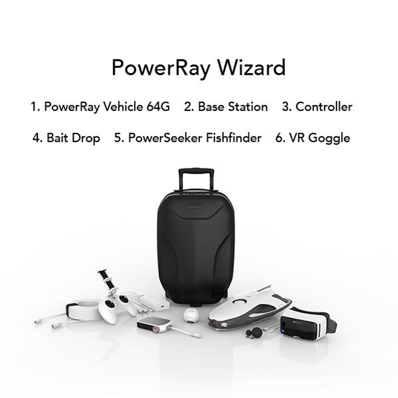 Power Ray Wizard Underwater 4k Drone with Bait Drop and Fish Finder