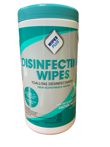 DISINFECTANT SURFACE WIPES CANISTER 75CT Ideal Supply Inc (dba Ideal
