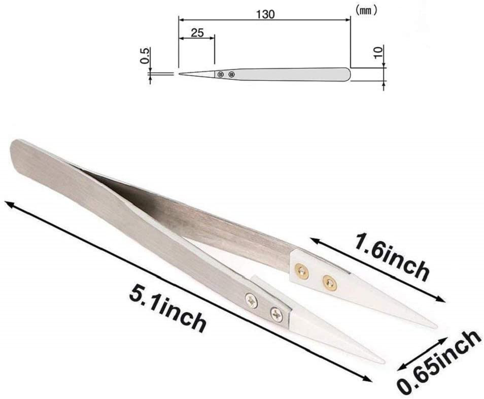 EOD Stainless Ceramic Tweezers Ideal Supply Inc (dba Ideal Blasting Supply)