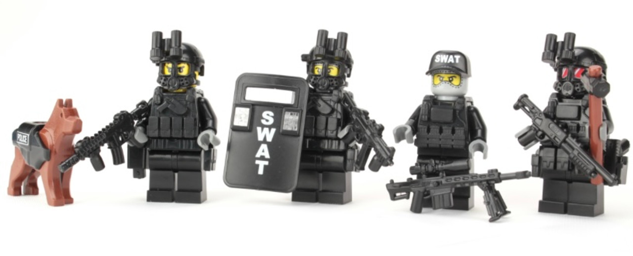 Police SWAT Team LEGO® minifigures - Ideal Supply Inc (dba Ideal