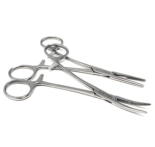 Trout Fishing Gear 2-Pack Kelly Hemostat Forceps Stainless Steel