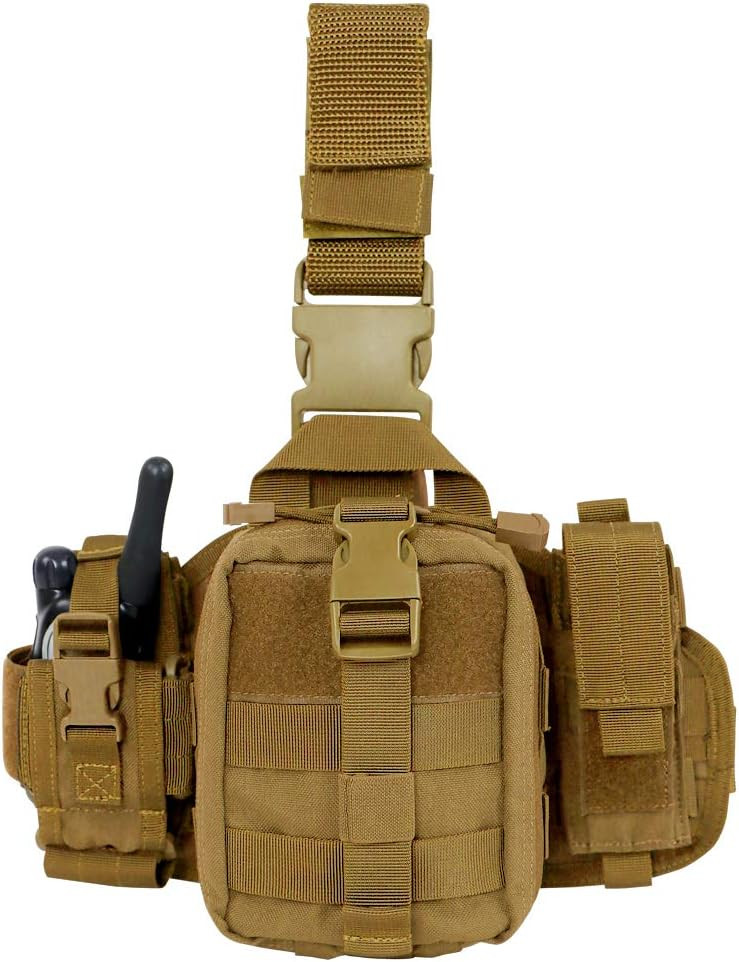 Fire Rescue Drop Leg Rig Pouch EMT Leg Rig Black