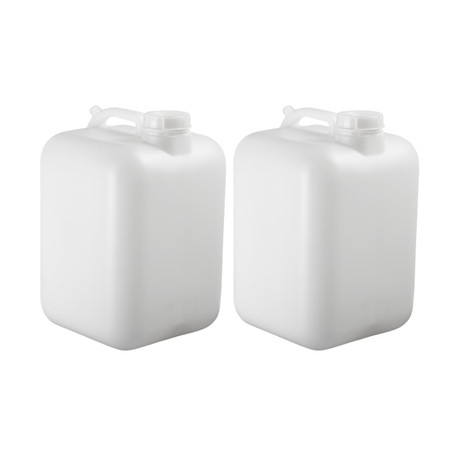 EOD 5 Gallon Water Containers with Cap (Pack of 2) BPA-free, Leak-Proof  White  