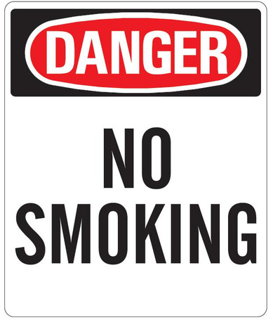 No Smoking 24 x 20 VPO (sticker) for Sign Stands