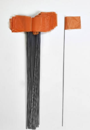 Orange Stake Flag - 100 Pieces