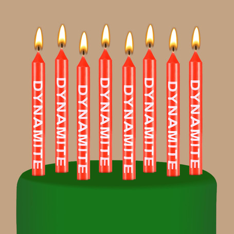 Dynamite Themed Birthday Candles (pack of 12)