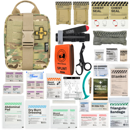  IFAK Trauma Kit with C-A-T Tourniquet, Tactical First Aid Kit Molle Pouch