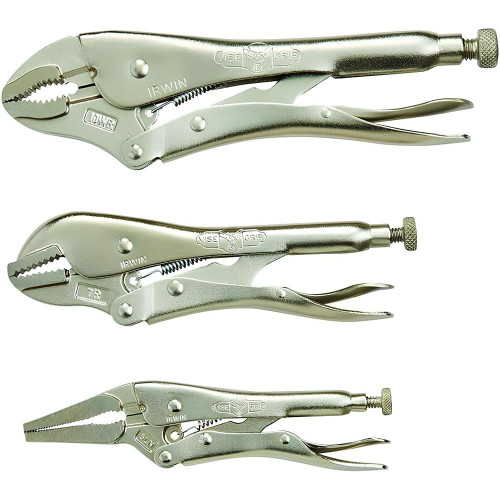 3 piece VISE-GRIP Pliers Set, Locking Pliers, (323S), Silver