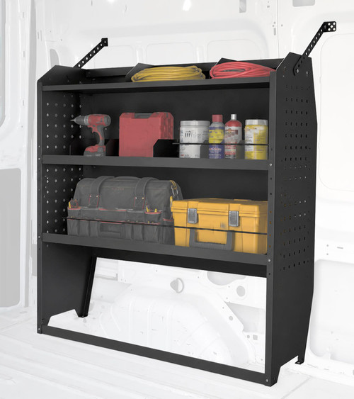 EOD Van Shelving 42" W x 46" H x 13" D, Steel, Low/Mid/High Roof