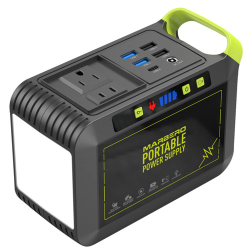Portable Power Station 88Wh Camping Lithium Battery Solar Generator Fast Charging with AC Outlet 120W Peak Power Bank