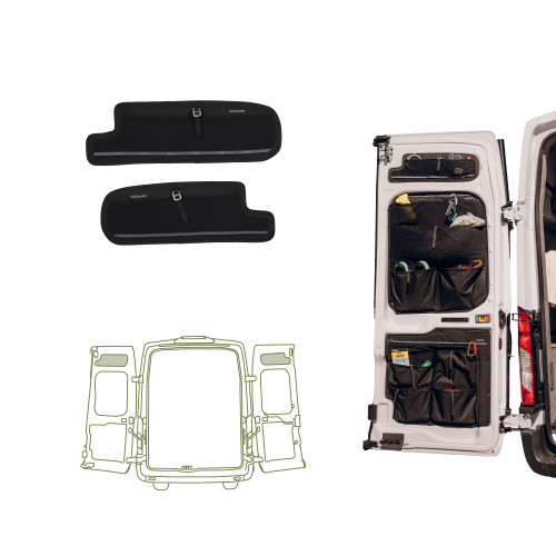 EOD Rear Door UPPER Storage Panels (Pair) Designed for Ford Transit High Roof (Van Years 2015 to Current Model)