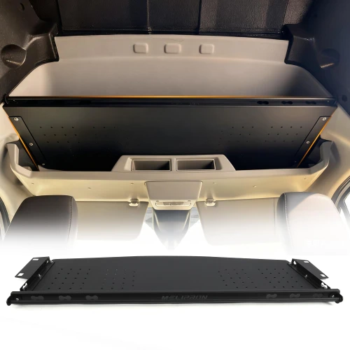EOD Van Headliner Shelf & Curtain Rod Fit for 2015–2026 Ford Transit Medium & High Roof, Overhead Storage Shelf with Modular Mounting Slots, No-Drill Installation for Organized Van Storage