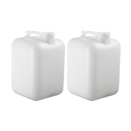 EOD 5 Gallon Water Containers with Cap (Pack of 2) BPA-free, Leak-Proof  White  